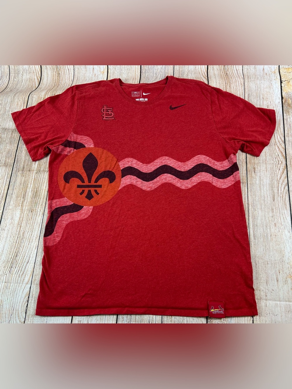 Nike MLB St Louis Cardinals Baseball Red T Shirt Size XL Athletic Cut